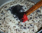 Foto langkah ke 8 dari resep Pudding Coklat Leci Susu Oreo (tanpa fla).