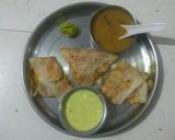 A picture of step 1 of Schezwan Masala Dosa.