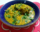 A picture of step 9 of Daal gosht.
