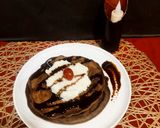 A picture of step 9 of Chocolate Banana Pancakes.