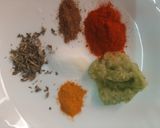 A picture of step 1 of Spicy prawns.