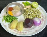 A picture of step 1 of Heathy Beetroot, Moong sprouts & Sweet Potato 🍠 Cutlets.