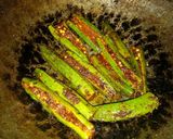 A picture of step 9 of #tiffinbox# masala bharwa bhindi.