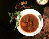 A picture of step 8 of Goan Mutton Recheado / Red Mutton Curry.
