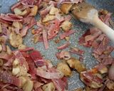 A picture of step 3 of Speck and porcini with grilled polenta.