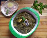 A picture of step 6 of Hariyali paneer.