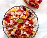 A picture of step 4 of Dragon fruit salsa.