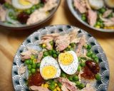 Foto del paso 2 de la receta: Ensalada de fideos de arroz con maíz y guisantes