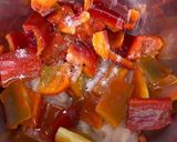 A picture of step 3 of Chicken Strips with Roasted Bell Peppers.