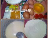 Foto langkah ke 1 dari resep Rainbow cake kukus lembut.