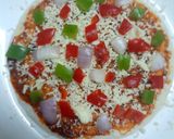 A picture of step 3 of Quick Veg Dosa Pizza.