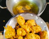 A picture of step 3 of Sindhi onion pakoda monsoon special.