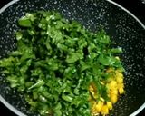 A picture of step 1 of Spinach & potatoes dry curry (sabji).
