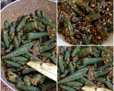 A picture of step 3 of Stuffed Masala Bhindi.