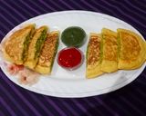A picture of step 5 of Mix dal peas stuffed uttapam.
