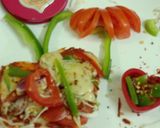 இதய வடிவு பிஸ்ஸா(heart shape pizza recipe in tamil) ரெசிபி ஸ்டேப் 7 புகைப்படம்