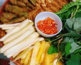 Hình bước làm 6 của món Chả cốm xanh làm với chả cá thác lác