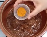 A picture of step 7 of Dahi Gosht(yoghurt Curry).