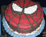 Foto langkah ke 4 dari resep Tar Bronise motif spaiderman.