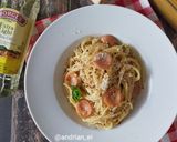 Foto langkah ke 8 dari resep Spagetti Aglio e Olio with Sausages.