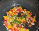 A picture of step 1 of Mexican rice.