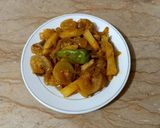 A picture of step 7 of Kudu and aloo bujia 🥔🧅🥒.