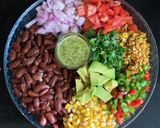 A picture of step 1 of Protein-rich kidney bean salad loaded with Mexican flavors …!!.