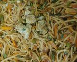A picture of step 5 of Chicken hakka noodles.