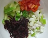A picture of step 1 of Ranch dressing pasta salad.