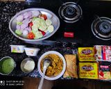 A picture of step 1 of Bombay Masala Toast.