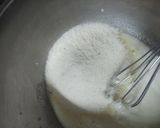 A picture of step 1 of Kulfi flavoured tres letches cake.