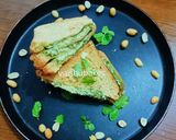 A picture of step 4 of Methi cheese Sandwich.