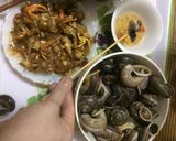 Hình bước làm 3 của món Ốc núi luộc ngày mưa