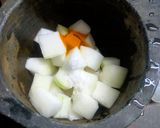 A picture of step 1 of Kerala Style Ash Gourd Curry (Moru Curry).