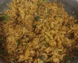 A picture of step 4 of Ratalyacha kees (grated stir fried sweet potato).