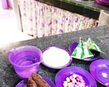 Foto langkah ke 1 dari resep Bubur Santan Ubi Ungu & Pacar Cina.