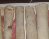 A picture of step 5 of Chicken veggies spring roll.