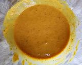 A picture of step 3 of Besan Dahi Baray.