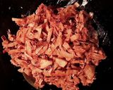 A picture of step 2 of Kottu parotta chicken.