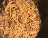 Foto del paso 7 de la receta: Espaguetis en salsa con ternera y champiñones 🍄