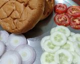 A picture of step 3 of Veg burger.