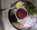 A picture of step 1 of Achaari Sattu Paratha and Masala Moong Combo.