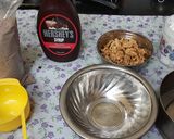 A picture of step 1 of Black forest cake stuff California crunchy walnuts cake.