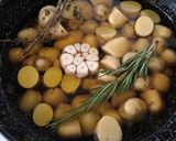 Foto del paso 1 de la receta Patatas con bacon a la cerveza, miel y mostaza