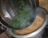 A picture of step 4 of Mutton spinach ♥️.