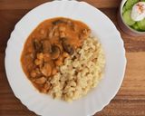 Gombás csirkepaprikás recept fázis 5 fotója