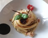 Foto del passaggio 5 della ricetta 419 * Spaghetti con tonno, crema di melanzane e basilico 🍝🐟🍆