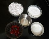 A picture of step 1 of Coconut Macaroons Eggless and Flourless.