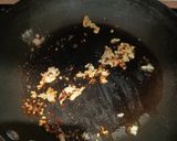 A picture of step 2 of Chilli garlic prawn pasta.