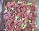 A picture of step 1 of Tuna Ceviche with Mango.
